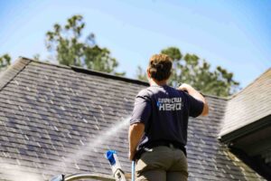 Can you pressure wash a roof?